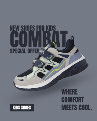 G&D Boys & Girls Velcro Sneakers(Blue, 9-10 Years)