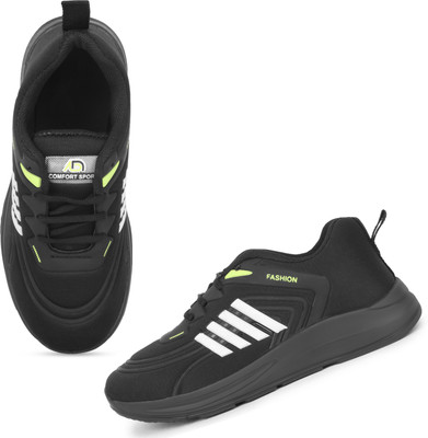DRACKFOOT Boys & Girls Lace Running Shoes(Black, 4-4.5 Years)