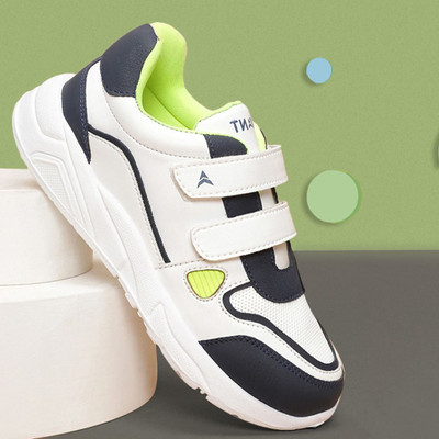 AVANT Boys & Girls Velcro Sneakers(White, 10-11Y)