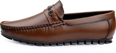kbhub Boys Slip on Loafers(Tan, 20 - 22 Years)