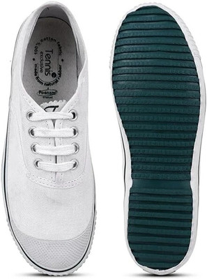 School Birds Boys & Girls Lace Tennis Shoes(White, 16-17 YEARS)