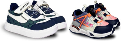 gigahertz Boys & Girls Velcro Sneakers(Dark Blue)