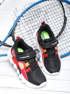 Abros Boys & Girls Lace Running Shoes(Black, 7-7.5Y)