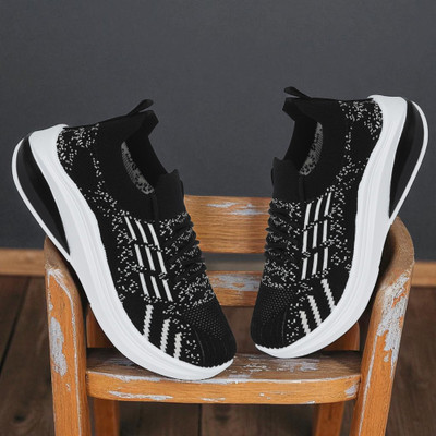 HouseOfCommon Boys Lace Running Shoes(Black, 8.5 - 9 Years)