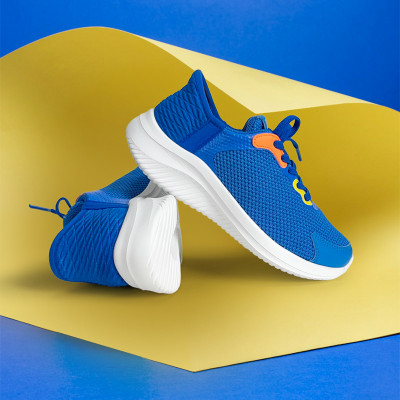 Hopits Boys Lace Sneakers(Blue, 6-7)