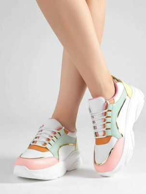 Shozie Girls Lace Sneakers(Multicolor, Depend on foot length)