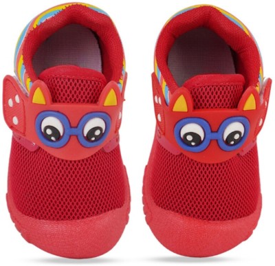 Neska Moda 9 To 12 Months Baby Boys and Girls Chu Chu Musical Walking Shoes/ Booties(Toe to Heel Length - 13 cm, Red)