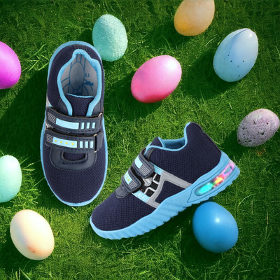 rotation Boys & Girls Velcro Running Shoes(Blue, 2.5-3 Years)