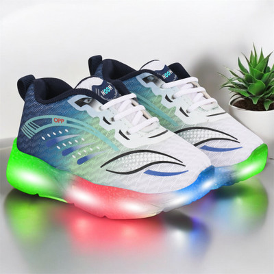 HOOH - Now comfort in fashion Boys & Girls Lace Sneakers(Green, 5-6 Years)