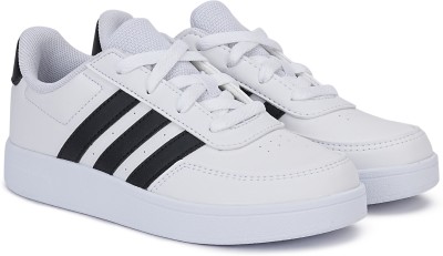 Adidas Kids Boys & Girls Lace Tennis Shoes(White)