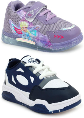 SELCAN Boys & Girls Velcro Sneakers(Pink, 5-5.5 Years)