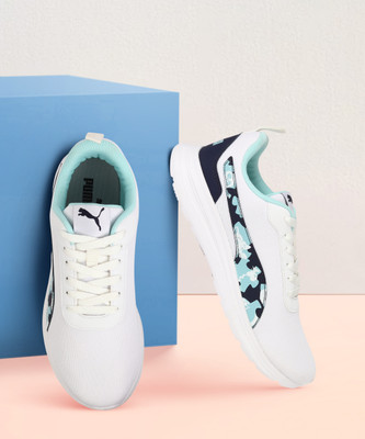 PUMA Boys & Girls Lace Running Shoes(White, 14 - 15 Years)