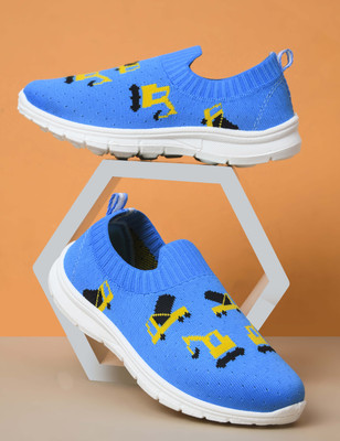 Pu-Pine Boys & Girls Slip on Sneakers(Blue, 5 - 6 Years)