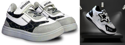 gigahertz Boys & Girls Velcro Sneakers(Grey)