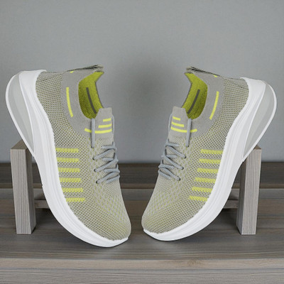 HouseOfCommon Boys Lace Sneakers(Grey, NA)