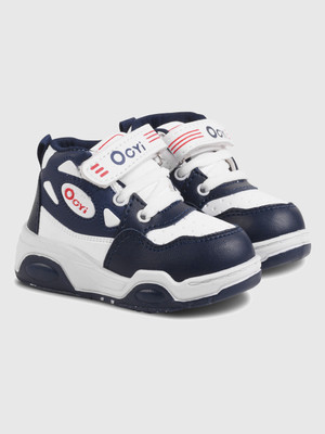 ABLESTEP Boys Velcro Sneakers(Dark Blue, 3.5-4 Years)