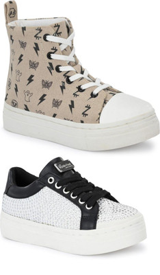 Fresh1947Feet Boys & Girls Lace Sneakers(Beige)