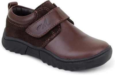 Mardi Gras Boys Velcro Walking Shoes(Brown, 16)