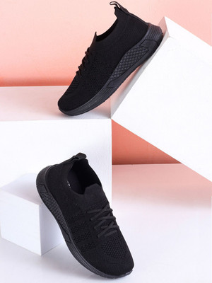 TRASE Boys & Girls Lace Running Shoes(Black, 5-6 Years)