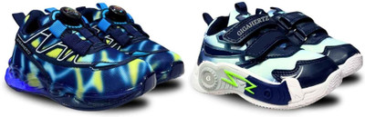 gigahertz Boys & Girls Drawstring Sneakers(Dark Blue)