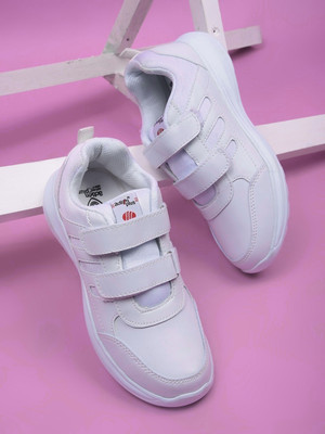 action Boys & Girls Velcro Running Shoes(White, 17-18 Years)