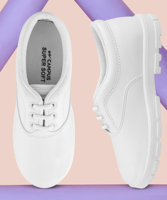 CAMPUS Boys & Girls Lace Walking Shoes(White, 2 - 3 Years)