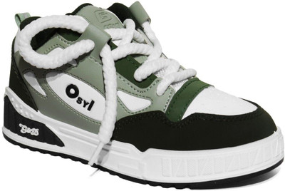 G&D Boys & Girls Lace Sneakers(Dark Green, 8-9 Years)