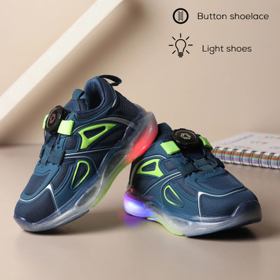 BINOS Boys & Girls Drawstring Sneakers(Dark Blue, 2.5-3 Years)