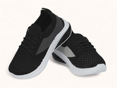 Free Kicks Boys Lace Running Shoes(Black, 11 - 11.5 Years)