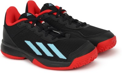 Adidas Kids Boys & Girls Lace Tennis Shoes(Black)