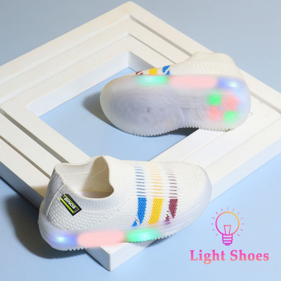 BINOS Boys & Girls Slip on Sneakers(White, 18-21 Months)