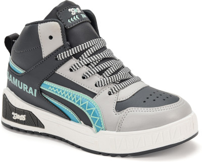 G&D Boys & Girls Lace Sneakers(Grey, 10-11 Years)