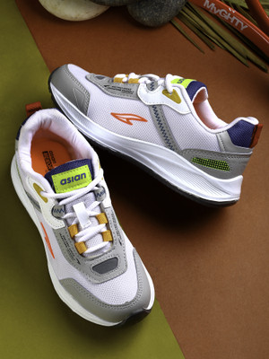 asian Boys Lace Running Shoes(Multicolor, 8-9 Years)