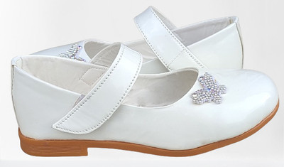 NEWLATESTGOODLOOKING & PERFECTFEELING WITH DEVICE Girls Velcro Ballerinas(White, 5.5-6 year)