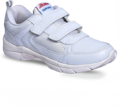 Paragon Boys & Girls Velcro School Shoes(White, 4-5 Years)