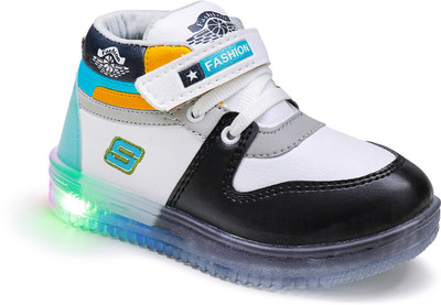 K' Footlance Boys & Girls Velcro Running Shoes(Green, 3-3.5 Years)