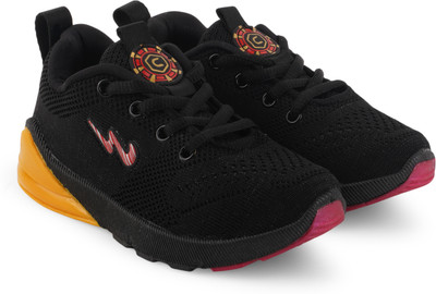 CAMPUS Boys & Girls Lace Running Shoes(Black, 4 - 5 Years)