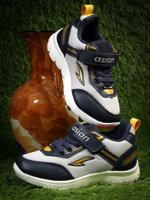 asian Boys & Girls Lace Running Shoes(Grey, 2-2.5)