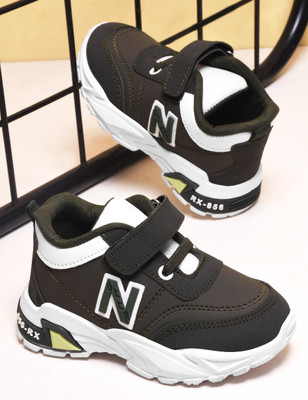 kats Boys Velcro Sneakers(Green, 2.5-3 YEARS)