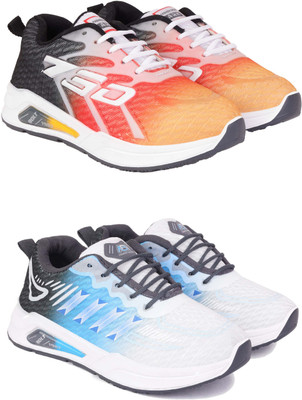 DRACKFOOT Boys Lace Running Shoes(Multicolor, 10-11 Years)