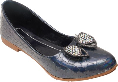 LNG Lifestyle Girls Slip-on Heels(Blue , 5.5 Years)