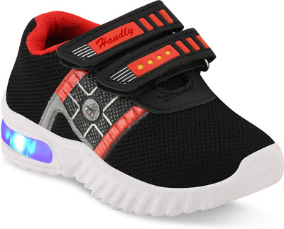 handly collection Boys & Girls Velcro Sneakers(Red, 2-2.5 YRS)