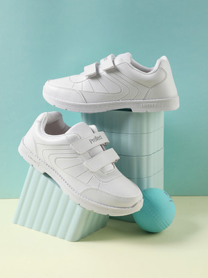 LIBERTY Boys & Girls Velcro School Shoes(White, 10-11 Years)