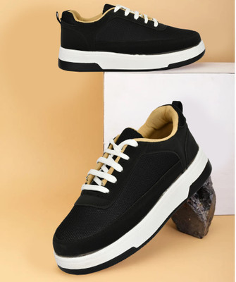 Wasim Enterprises Boys Lace Walking Shoes(Black, 10-11 YEARS)