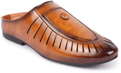 FAUSTO Boys Slip on Jutis(Tan, 9.5-10 YEAR)