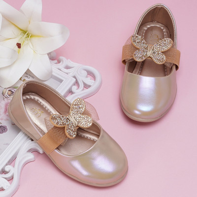 Neska Moda Girls Slip on Ballerinas(White, 3.5-4 Years)