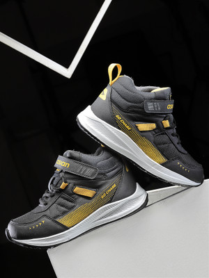 asian Boys Lace Running Shoes(Black, 8-9 Years)