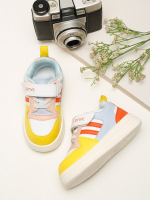 ONYC Boys & Girls Velcro Sneakers(Multicolor, 3.5-4 Years)