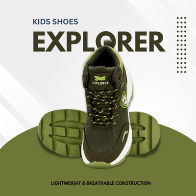 G&D Boys & Girls Lace Walking Shoes(Green, 5-6 Years)