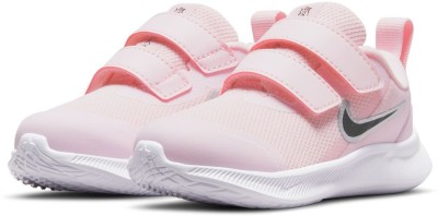 NIKE Boys & Girls Velcro Running Shoes(Pink)